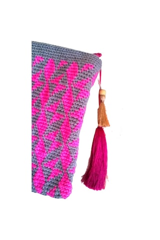El&Ma El Örgüsü Wayuu Clutch Çanta (32 cm x 20 cm)