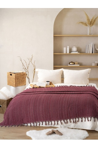Çift Kişilik Pamuklu Pike Bordo Bordo Çift Kişilik Pamuklu Pike Bordo Bordo