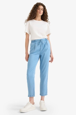 Defacto Pull On Carrot Fit Yüksek Bel Bilek Boy Akışkan Kumaş Yıkamalı Pantolon D8237AX25SM Mavi