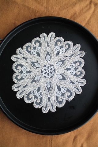 6 Adet Fransız Tarzı Modern Gold Simli Madame Bardak Altlığı & Ko Altın