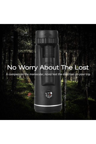 Suofeng 40x60 Hd Bak4 Prisma Tek Gözlük, Fmc Yeşil Filmi, Yerleşik Pusula, 9500m Mesafe, Taşınabilir Dış Mekan Gözlüğü