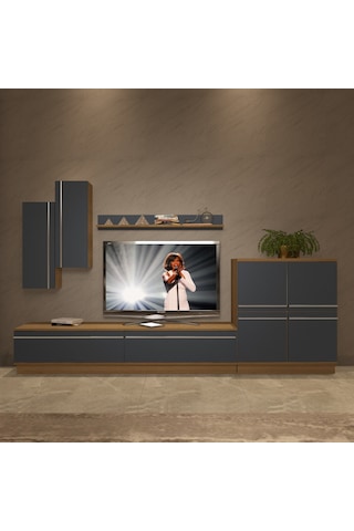 Decoraktiv Eko 6b Mdf Std Tv Ünitesi Tv Sehpası Pera - Antrasit