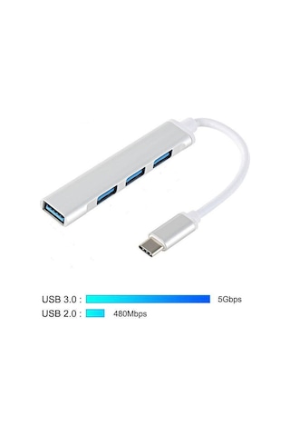 Primex Px Typ4 Macbook/Asus/Hp/Lenovo 4 Port Type C Usb3.0 Çoklay