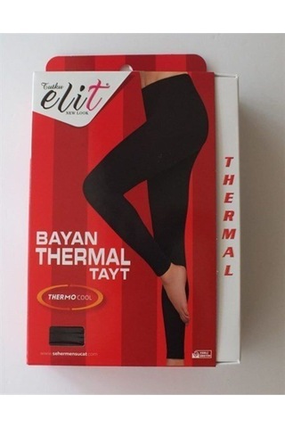 Kadın Siyah Termal Tayt Termal Siyah