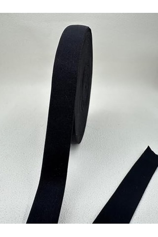 Siyah 2 Cm Düz Dokuma Lastik, 5 Metre