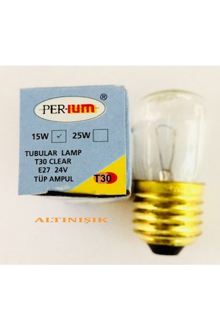 T30 24V 15W E27 Duy Tüp Halojen Ampul 24Volt 15Watt Halogen Ampül