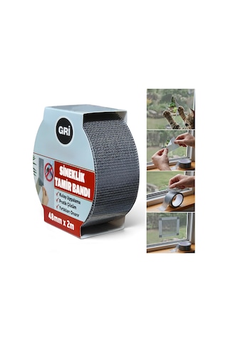 Yapışkan Sineklik Tülü Tamir Bandı 2 Metre X 48 Mm Sinek Teli Yaması Yırtık Delik Onarım Bantı