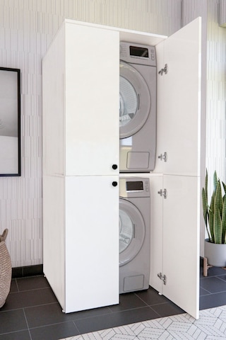 Çamaşir-Kurutma Makine Dolabi Beyaz Dlp003 Çok Renkli