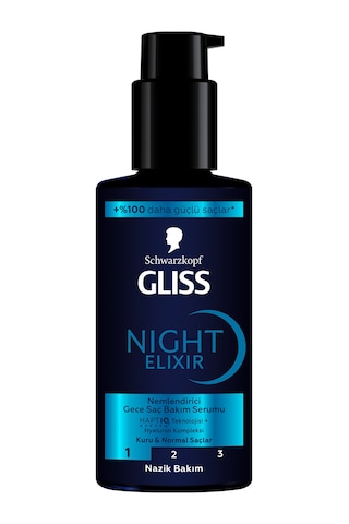 Gliss Night Elixir Nemlendirici Gece Saç Bakım Serumu 100 ML