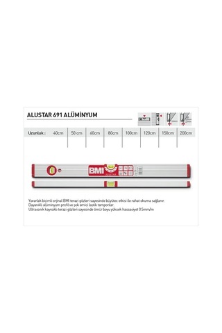 Bmı Bmı Su Terazisi 50 Cm