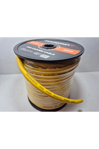 Soundmax Amfi Güç Kablosu 2ga 6 Metre - %25 Bakır 2ga Anfi Power Kablosu - 6 Mt