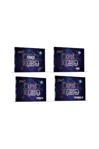 KPSS Tüm Sınavlar İçin Türkçe Tarih Coğrafya Vatandaşlık Cep Bilgi Kartları Seti KR Akademi
