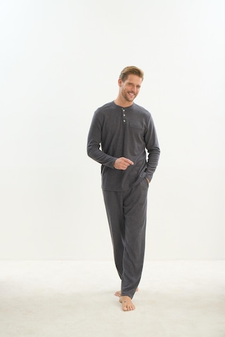 Sevim Erkek Uzun Kol Antrasit Pijama Takım C2t4n5o9 001