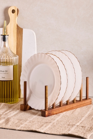 Akasya 6 Bölmeli Tabaklık Kahverengı Kahverengi