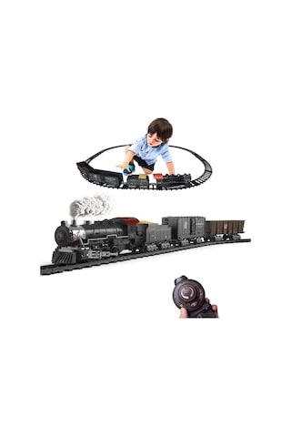 Thank Bey Elektrikli Tren Seti ,buhar, Ses Ve Işıklar, Vagonlar Ve Raylar İle Uzaktan Kumandalı Tren Oyuncağı Taşıtlar & Kumandalı Araçlar