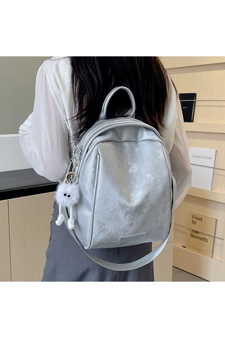 Kız Çocuk Sırt Çantası, Gösterişli Ve Trendy Kadın Çantası-gümüş