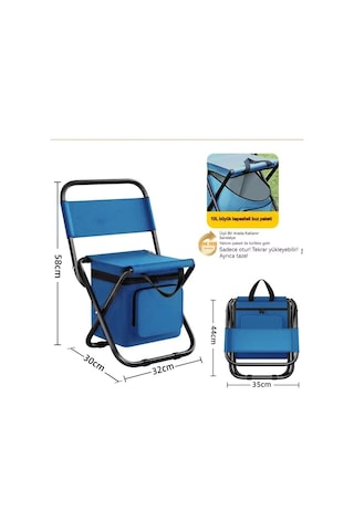 Jian Fan Taşın Dışmekan Katlanır Sandalye Üç Birdir Aradaşez Uzun Mavi Mavi