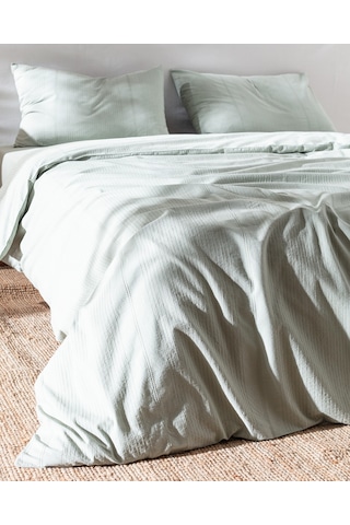 Madame Coco Rosalie Tek Kişilik %100 Pamuk Armürlü Nevresim Takımı - Haki Çok Renkli