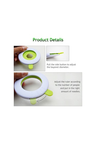Konesam Pasta Miktar Ölçer, 1-4 Kişilik Ayarlanabilir Makarna Miktarı Ölçme Aracı, Pratik Mutfak Gereci Yeşil