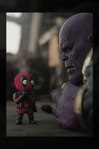 Deadpool Thanos Kanvas Tablo