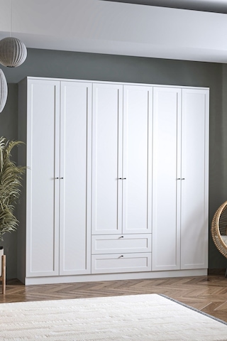 Sarmobi Terra 6 Kapaklı 2 Çekmeceli Dolap 54tra600103krkr Beyaz