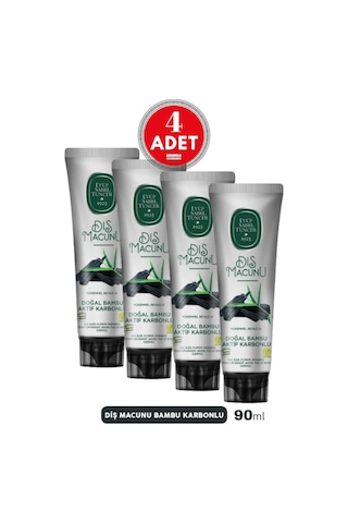 Eyüp Sabri Tuncer Doğal Bambu Karbonlu Diş Macunu 4 x 90 ML