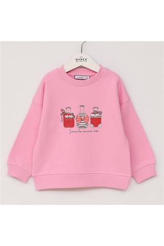 Wanex Kız Çocuk Uzun Kol Kalın Sweat - 32370 Pembe