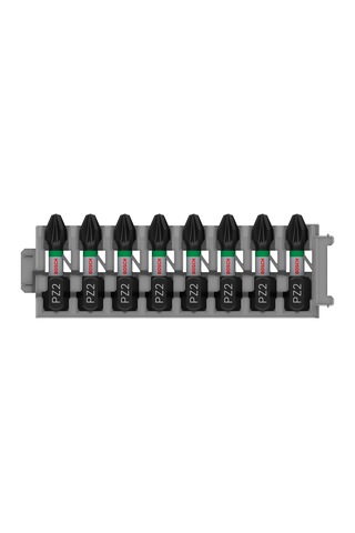 Professional Accessories 8tlg. Schrauber Bit Set Kreuzschlitz Impact Control, Pz2 Bits, Länge 25 Mm, Pick And Click
