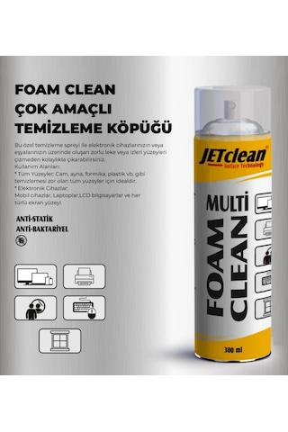 Jetclean Multi Foam Clean Köpük Temizleme Sprey 300ml
