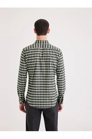 Dockers T2 Oxford Savıer Oxford Deep Forest Plaı Erkek Yeşil Gömlek - L29599