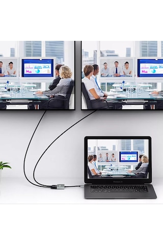 Go Des Gd-8289 Type-c To Hdmı Çevirici Adaptör 4k 60 Hz Görüntü Kalitesi Gri