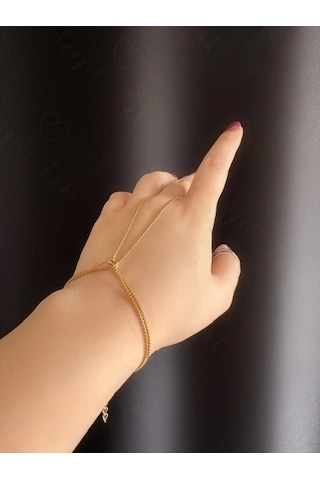 Gold Zincirli Çelik Şahmeran Love Serisi Gold