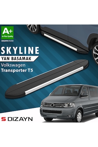 S-dizayn Vw Transporter T5 Kısa Şase Skyline Aluminyum Yan Basamak 213 Cm 2003-2015 A+ Kalite