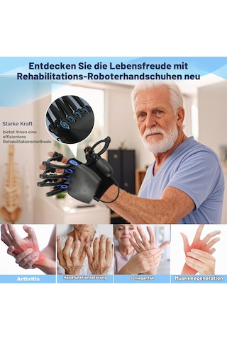 Rehabilitasyon Robotu Eldiveni, El Fonksiyonlu Şarjlı Rehabilitasyon Eldiveni, Ayna Fonksiyonlu El Terapi Eldiveni, İnme Hemipleji Rehabilitasyon Eldiveni Sol El-l