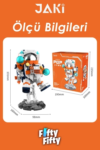 Jaki Mini Space Serisi/astronot -jk8505 +302 Parça Oyuncak Yapım Seti