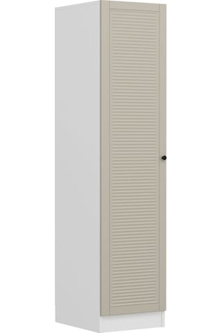 Minar Kale 1 Kapaklı Dolap Mebran Panjur 190cm - Beyaz/kumtaşı - Askılıklı Çok Renkli