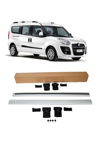 Fiat Doblo Ara Atkı Port Bagaj Tavan Barı Gri Renk Aleminyum 117 Cm 2011-2022