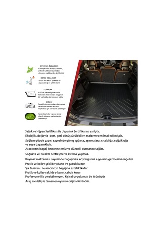 Peugeot Partner 2008-2018 İle Uyumlu 3d Bagaj Havuzu