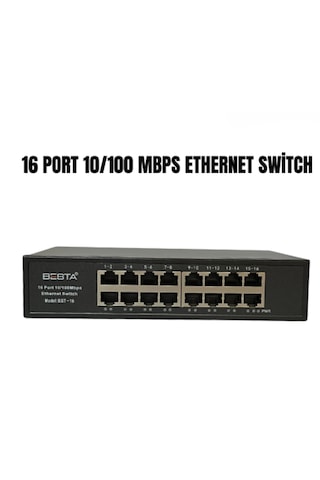 16 Port Network Ethernet 10/100 Mbps Switch Poe Değildir