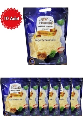 Haşiroğlu Doğal Çerezlik Tarhana Cips 225 Gr X 10 Paket Katkısız Geleneksel Köy Lezzeti Haşiroğlu Doğal Çerezlik Tarhana Cips 225 Gr X 10 Paket Katkısız Geleneksel Köy Lezzeti