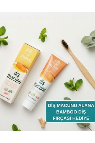 Bamboo Diş Fırçası & Misvak Propolis Diş Macunu Seti - Doğal Ağız Bakımı Tam Koruma