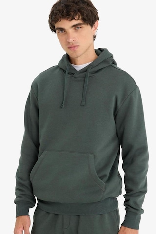 Defacto Regular Fit Kapüşonlu İçi Yumuşak Tüylü Kanguru Cepli Basic Düz Sweatshirt X8283az25augn1155 Yeşil