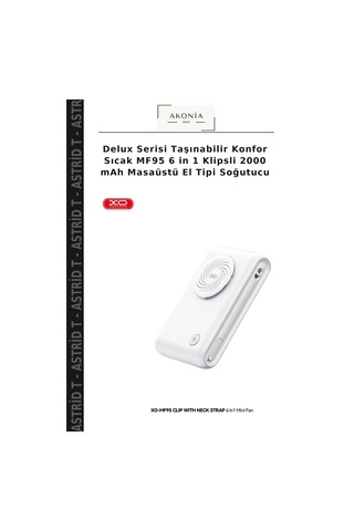 Delux Serisi Taşınabilir Konfor Sıcak Mf95 6 İn 1 Klipsli 2000 Mah Masaüstü El Tipi Soğutucu