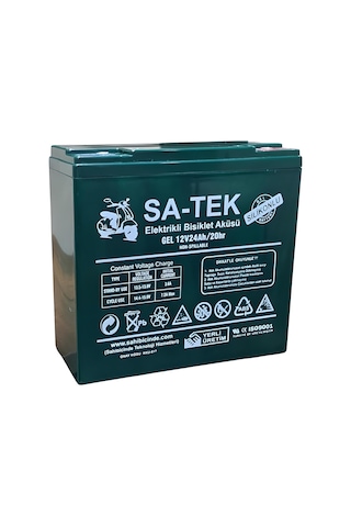 Satek 12V 24 Ah Elektrikli Motosiklet Bisiklet Aküsü Jel Akü 5'li Set 2025 Üretim