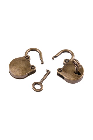 Konesam Klasik Züccaciye Ayna Kilitleri - Ayı Desenli 3'lü Set 3 Anahtar + 3 Kilit Yeşil Antik Bronz Rengi