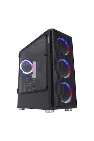 Rampage X-Horse 850 W 80+ 4x12 CM ARGB Fan Mid Tower Oyuncu Bilgisayar Kasası