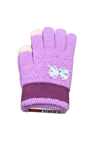 Kitti 9-15 Yaş Kız Çocuk Örme Eldiven K24240-01 Pembe