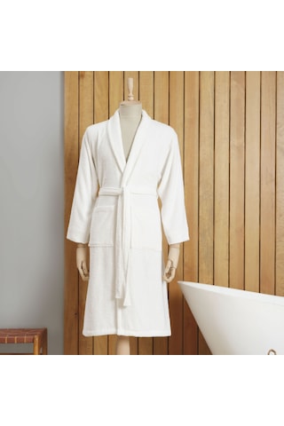 Karaca Home Dielle Off White Recycle Erkek Bornoz L-XL