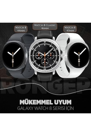 İle Uyumlu Deri Görünümlü Hybrid Kordon Samsung Galaxy Watch 8 44mm/40mm/classic 46mm İçin 1.sınıf Kaplama Samsung Galaxy Watch 8 Kordon Yumuşak Silikon Watch 8 Classic Kordonu