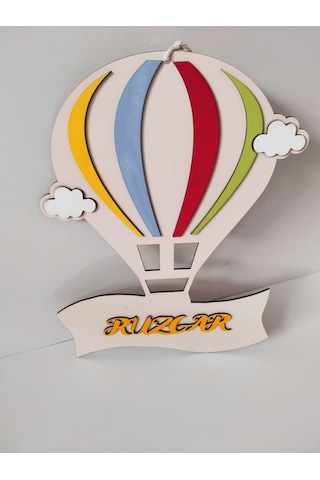 Çocuk Oda Kapı Süsü İsime Özel Krem